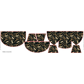 HIP BAG - FLOWER BOUQUET  pat. 4 (gold) / Choice of sizes