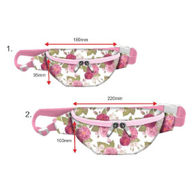 HIP BAG - FLOWER BOUQUET  pat. 4 (gold) / Choice of sizes