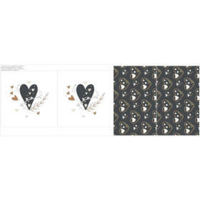 DECORATIVE PILOWS - GRAPHITE HEARTS