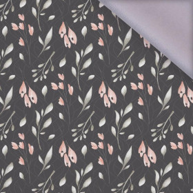 FLOWERS AND LEAVES pat. 2 / graphite  - softshell