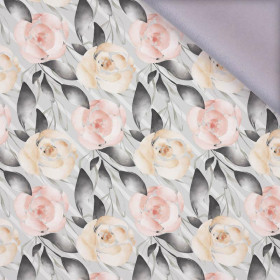 FLOWERS AND LEAVES pat. 5 / grey - softshell