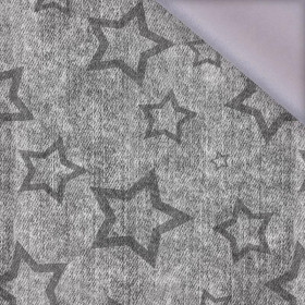 GREY STARS (CONTOUR) / vinage look jeans grey - softshell