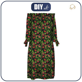 DRESS "CARMEN" - MINI RED GARDEN (PARADISE GARDEN) - sewing set