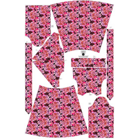 WRAP MIDI DRESS (BIANCA) - FLOWERS MIX (IN THE MEADOW) - sewing set