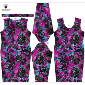 PENCIL DRESS (ALISA) - FLORAL PAT. 9 - sewing set