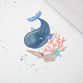 WHALE pat. 2 (MAGICAL OCEAN) - SINGLE JERSEY PANORAMIC PANEL (60cm x 155cm)