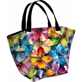 XL bag with in-bag pouch 2 in 1 - WATER-COLOR FLOWERS pat. 8 - sewing set