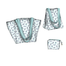 XL bag with in-bag pouch 2 in 1 - DRAGONFLIES pat. 2 (DRAGONFLIES AND DANDELIONS) - sewing set