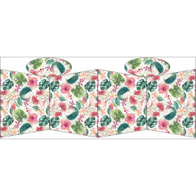 TOTE BAG - TROPICAL JUNGLE / white - sewing set