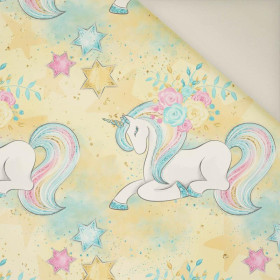 UNICORNS AND FLOWERS pat. 1 (WONDERLAND)- Upholstery velour 