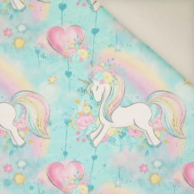 UNICORNS AND RAINBOW  pat. 1 (WONDERLAND)- Upholstery velour 