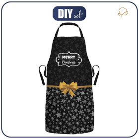 CHRISTMAS APRON - MERRY CHRISTMAS / snowflakes