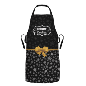 CHRISTMAS APRON - MERRY CHRISTMAS / snowflakes