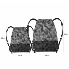 GYM BAG - PIXELS pat. 2 / grey - sewing set
