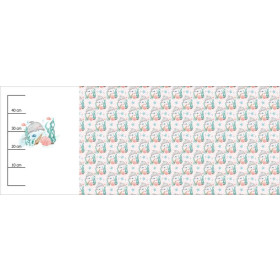 DOLPHIN pat. 4 (MAGICAL OCEAN) - SINGLE JERSEY PANORAMIC PANEL (60cm x 155cm)