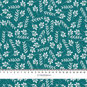 SMALL LEAVES pat. 2 / emerald - Viscose jersey