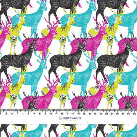 FOLK ROOSTERS / black - Waterproof woven fabric