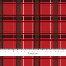 CHECK PAT.5 / red - Woven Fabric for tablecloths