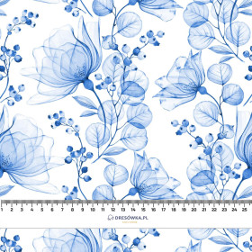 FLOWERS pat. 4 (classic blue) - Viscose jersey