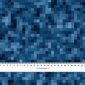 PIXELS pat. 2 / cyanic - light brushed knitwear