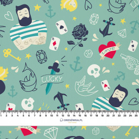 SKATER / blue - Waterproof woven fabric