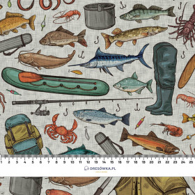 FISHING (HOBBIES AND JOBS)  - Cotton woven fabric