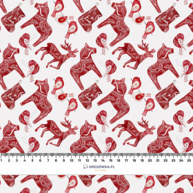 WINTER ANIMALS pat. 3 (NORDIC CHRISTMAS) - Woven Fabric for tablecloths