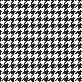 BLACK HOUNDSTOOTH / WHITE