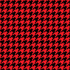 BLACK HOUNDSTOOTH / red