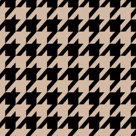 BLACK HOUNDSTOOTH / BEIGE