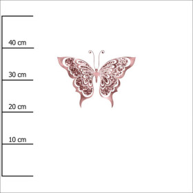 BUTTERFLY pat. 4 (GLITTER BUTTERFLIES) - SINGLE JERSEY PANEL 50cm x 50cm