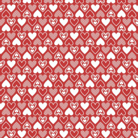 VALENTINE'S HEARTS pat. 2 / red (VALENTINE'S MIX)