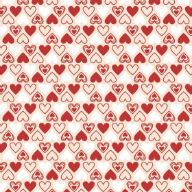 VALENTINE'S HEARTS pat. 2 / beige (VALENTINE'S MIX)