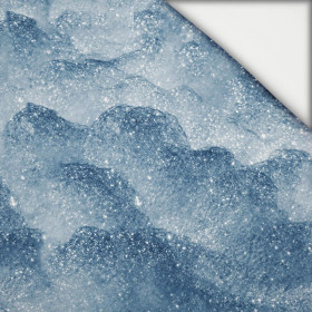 SNOW / sea blue (PAINTED ON GLASS) - light brushed knitwear