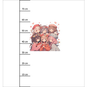 ANIME FRIENDS PAT. 2 - panel (75cm x 80cm) Cotton woven fabric