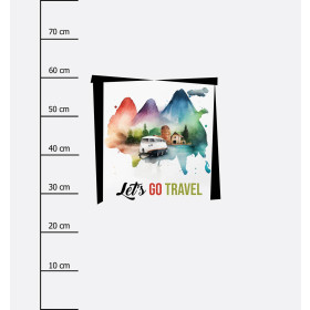 LET'S GO TRAVEL - panel (75cm x 80cm) Waterproof woven fabric