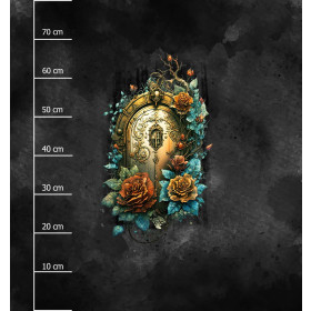 STEAMPUNK FLOWER TEMPLE - panel (75cm x 80cm) SINGLE JERSEY ITY