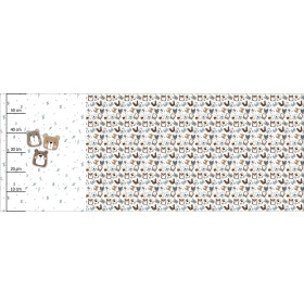 BEARS / brown (CITY BEARS) - PANORAMIC PANEL (60 x 155cm)