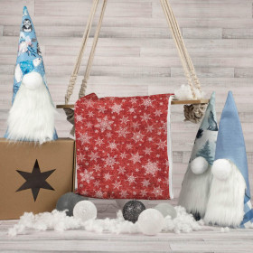 SNOWFLAKES PAT. 2 / ACID WASH RED - single jersey with elastane 