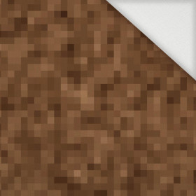 PIXELS pat. 2 / brown - Woven Fabric for tablecloths