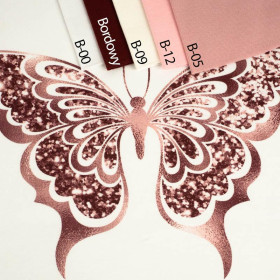 BUTTERFLY pat. 4 (GLITTER BUTTERFLIES) - panel 50cm x 50cm