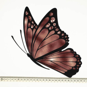 BUTTERFLY pat. 3 (GLITTER BUTTERFLIES) - SINGLE JERSEY PANEL 75cm x 80cm