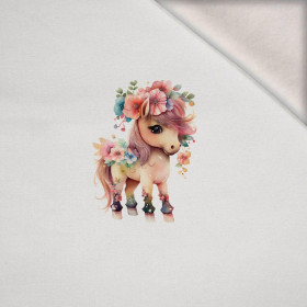 BABY PONY - panel (75cm x 80cm) brushed knitwear with elastane ITY