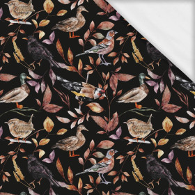 BIRDS PAT. 2 / BLACK (COLORFUL AUTUMN)- single jersey with elastane ITY