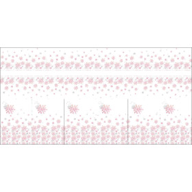 NAPKINS AND RUNNER - PINK SNOWFLAKES pat. 2 - sewing set