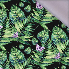MINI LEAVES AND INSECTS PAT. 4 (TROPICAL NATURE) / black - softshell