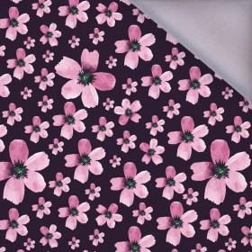 PINK FLOWERS PAT. 5 / black - softshell