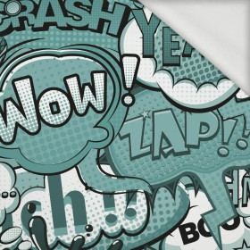 COMIC BOOK (mint) - looped knit fabric