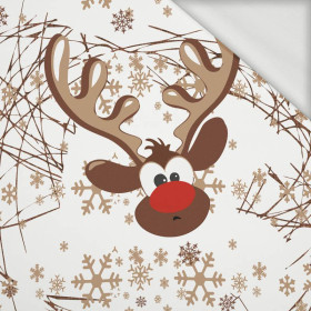 REINDEER / brown - panoramic panel looped knit 