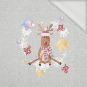 REINDEER MIX (CHRISTMAS REINDEERS) - panoramic panel looped knit 